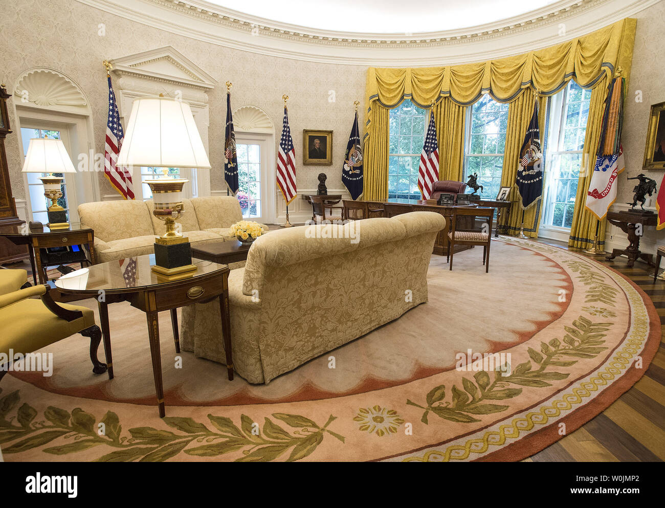 The Oval Office Is Seen Following Updates And Renovations At
