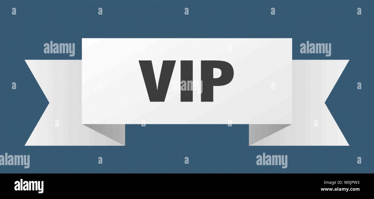 Vip Ribbon Vip Isolated Sign Vip Banner Stock Vector Art