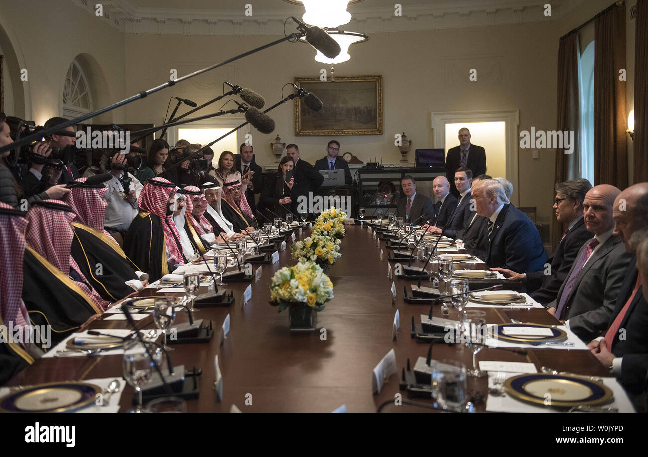 President Donald Trump Holds A Working Lunch With Crown