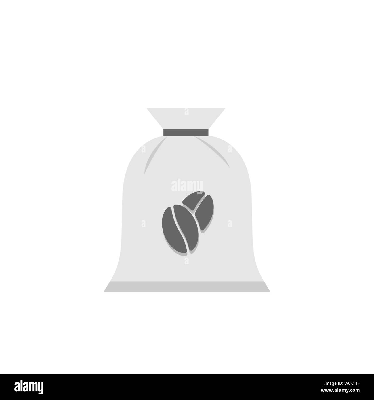 Bag of coffee beans isolated. Vector illustration Stock Vector Image ...