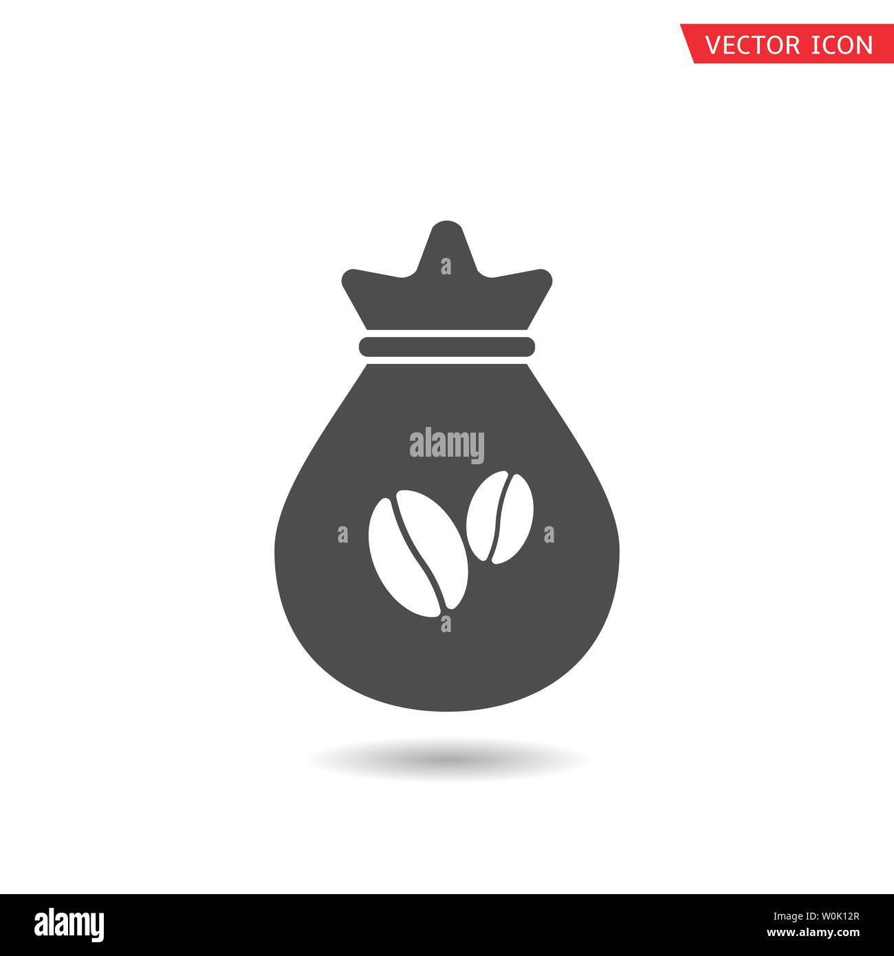 Bag of coffee beans isolated. Vector illustration Stock Vector Image ...