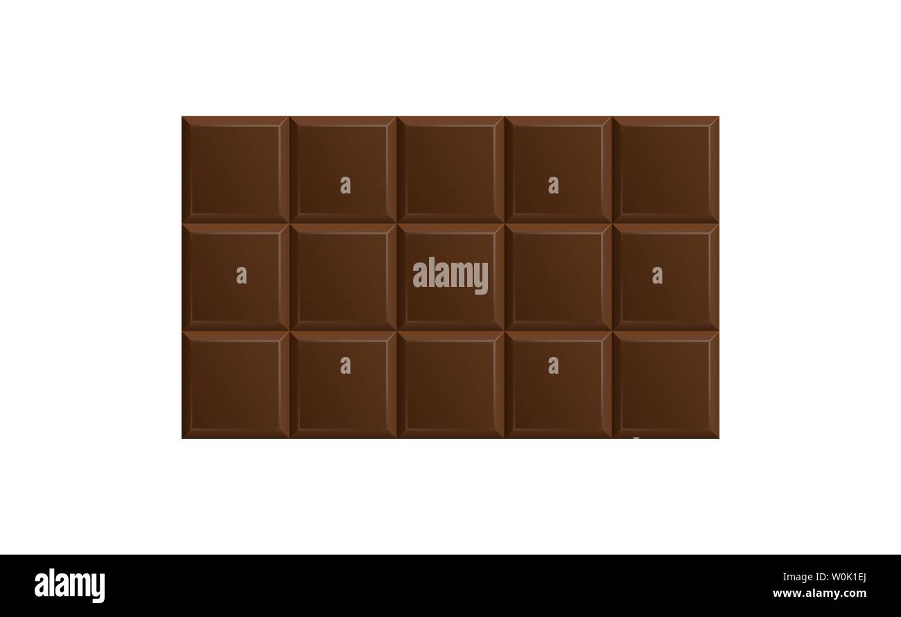 Dark Chocolate bar icon isolated. Vector illustration Stock Vector