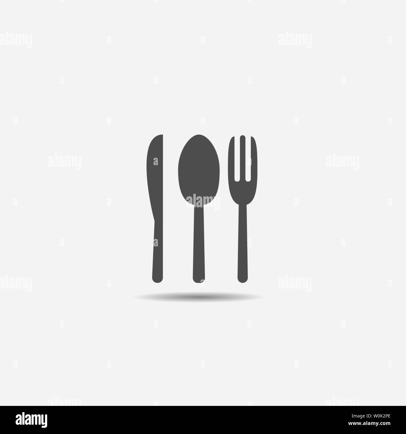 Spoon knife and fork icon. Vector illustration Stock Vector Image & Art