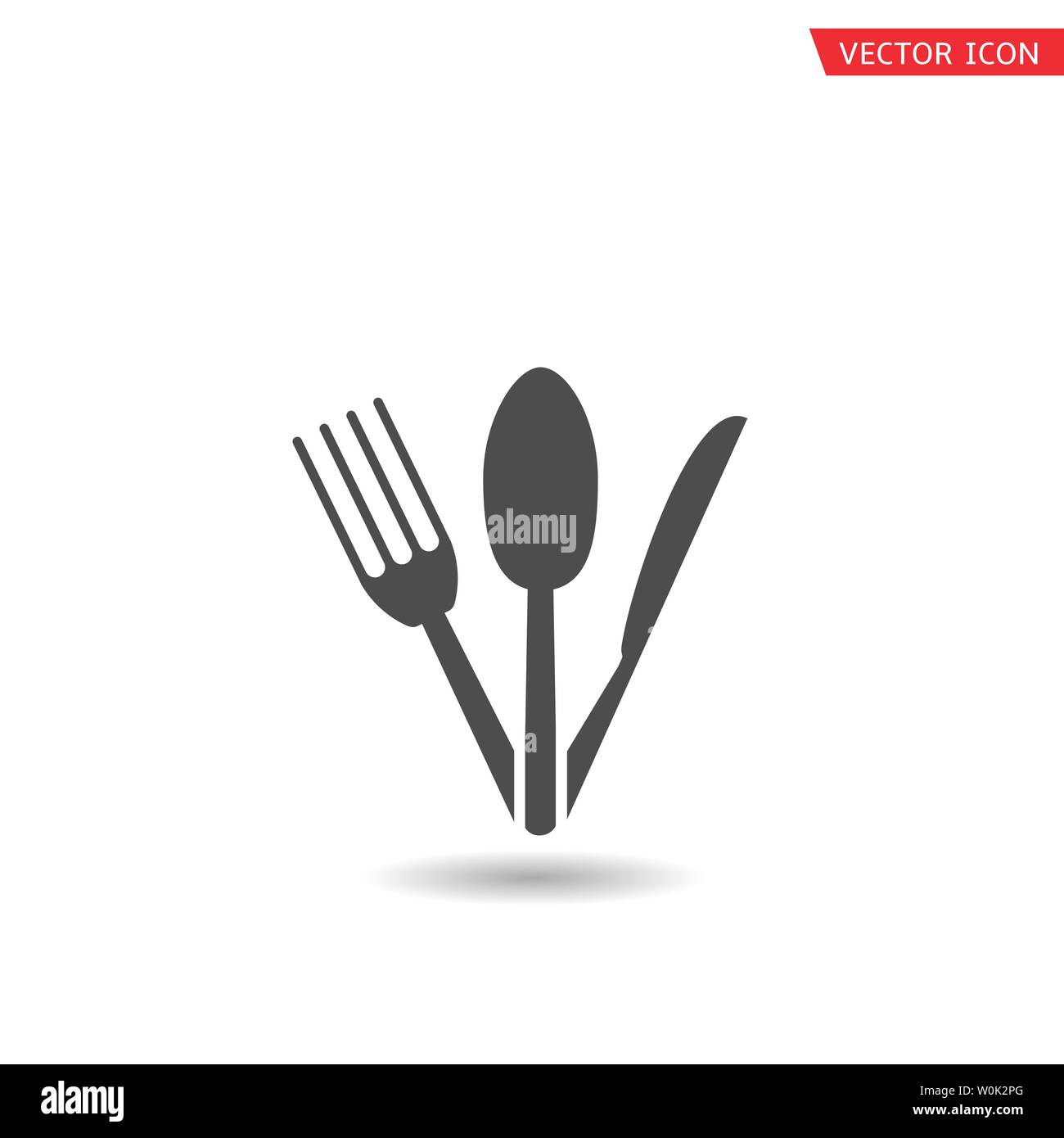 Spoon knife and fork icon. Vector illustration Stock Vector Image & Art