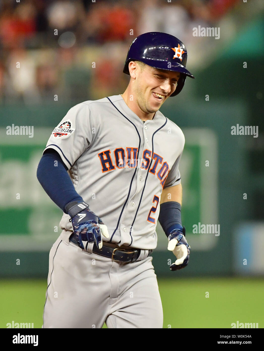 Philadelphia Phillies pitcher Aaron Nola smiles after talking with Houston  Astros third baseman Alex Bregman before a baseball game Saturday, April  29, 2023, in Houston. (AP Photo/David J. Phillip Stock Photo - Alamy