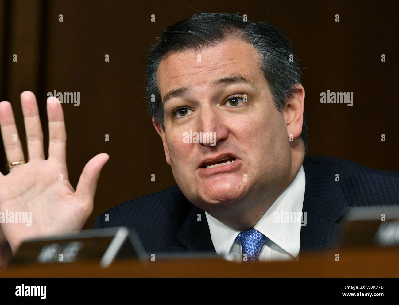 Sen. Ted Cruz, R-Tex., delivers his opening statement during the Judiciary Committee confirmation hearing for Supreme Court Justice nominee Brett M. Kavanaugh on Capitol Hill in Washington, DC on September 4, 2018. Judge Kavanaugh was nominated to fill the seat of Justice Anthony M. Kennedy who announced his retirement in June.  Photo by Pat Benic/UPI Stock Photo