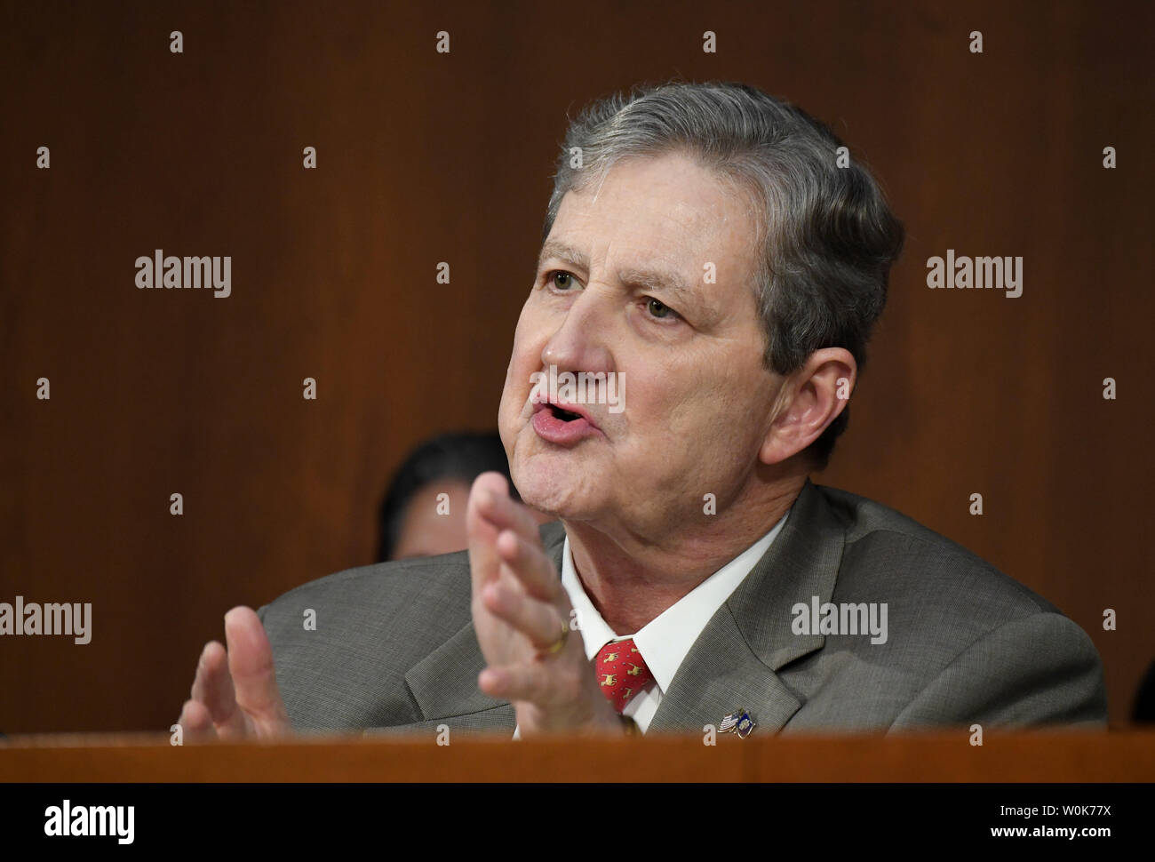 Sen. John Kennedy, R-La., delivers his opening statement during the Judiciary Committee confirmation hearing for Supreme Court Justice nominee Brett M. Kavanaugh on Capitol Hill in Washington, DC on September 4, 2018. Judge Kavanaugh was nominated to fill the seat of Justice Anthony M. Kennedy who announced his retirement in June.  Photo by Pat Benic/UPI Stock Photo
