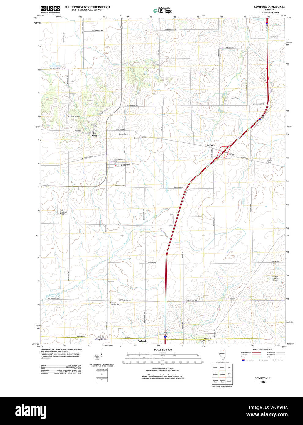Compton illinois map hires stock photography and images Alamy