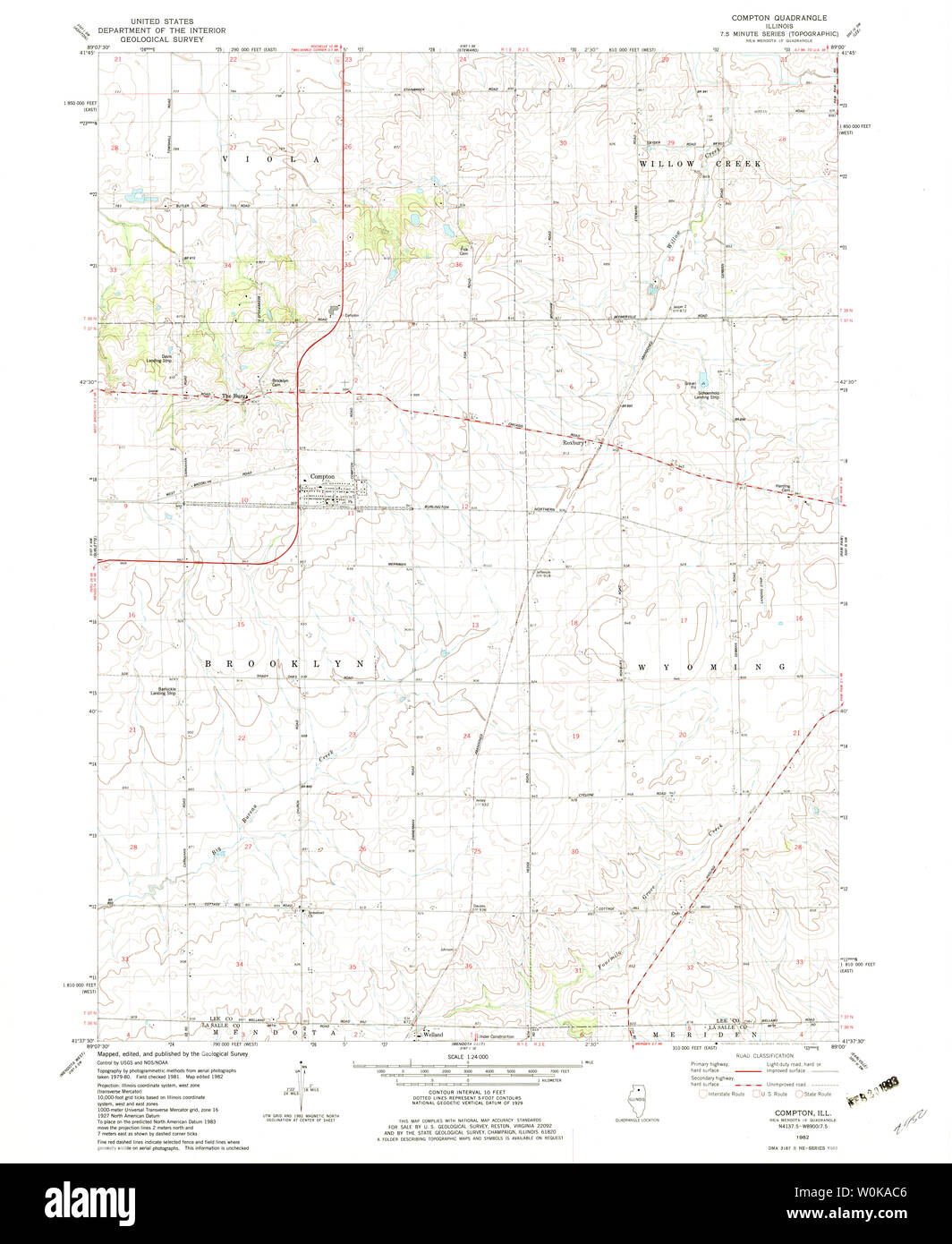 Compton illinois map hires stock photography and images Alamy