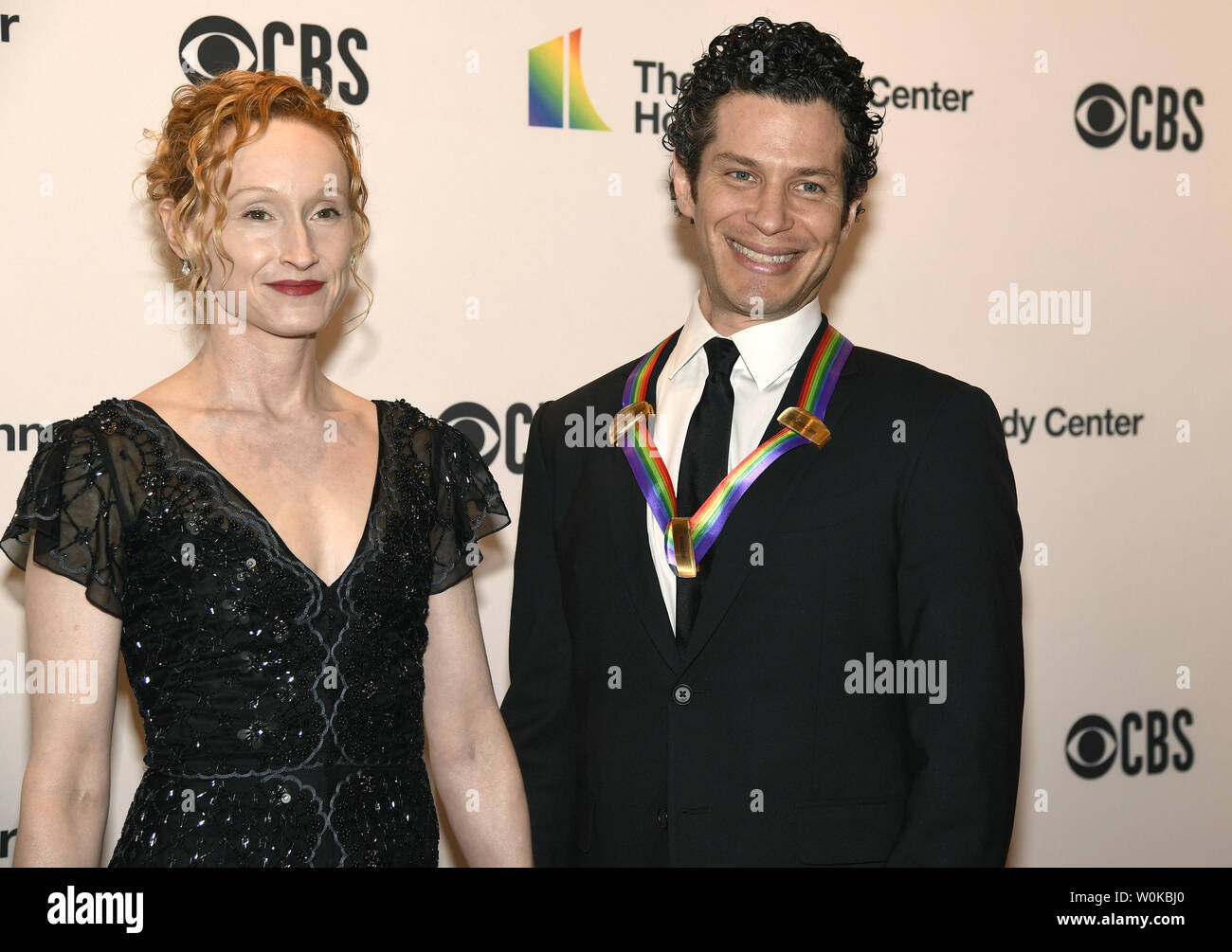 2018 Kennedy Center Honoree director of the Broadway musical 'Hamilton' Thomas Kail and his wife Angela Christian pose for photographers on the red carpet at the Kennedy Center, December 2, 2018, in Washington, DC.  The Honors are bestowed annually to artists for their lifetime achievement in the arts and culture.    Photo by Mike Theiler/UPI Stock Photo