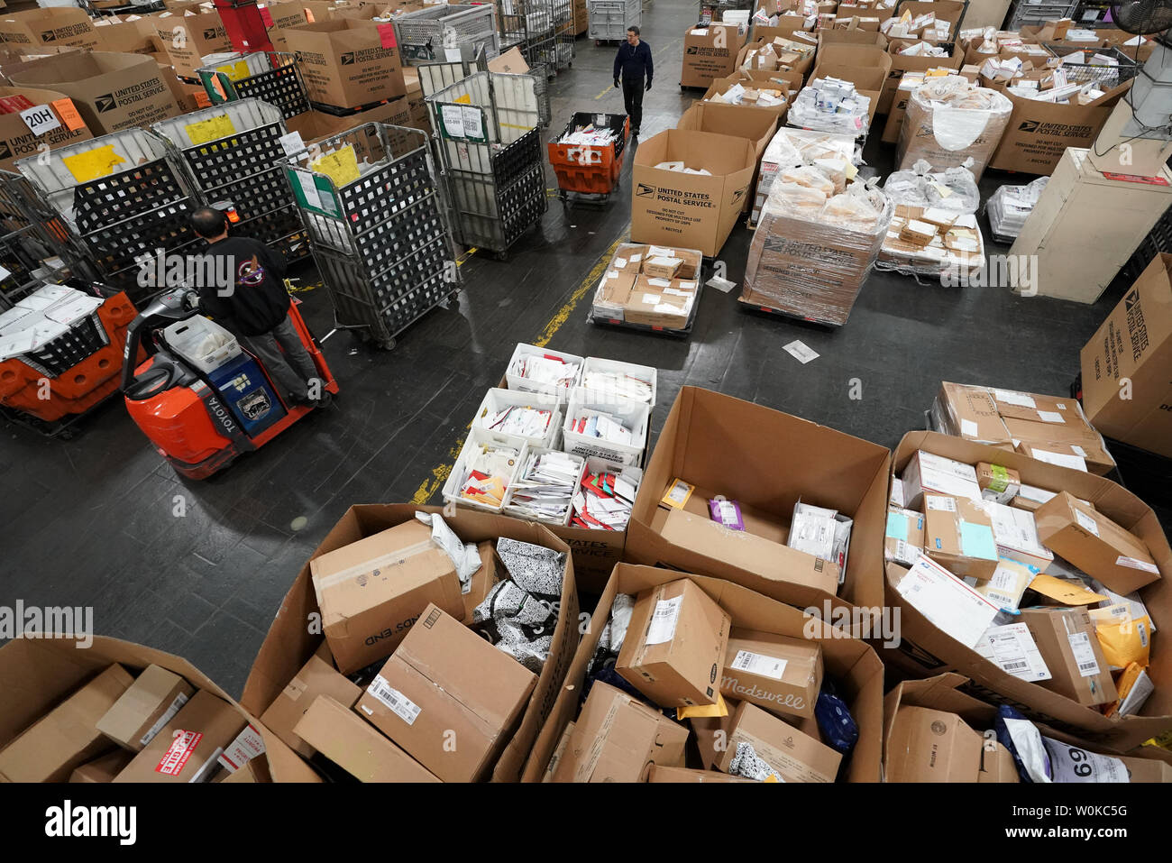 Usps processing and distribution center hires stock photography and
