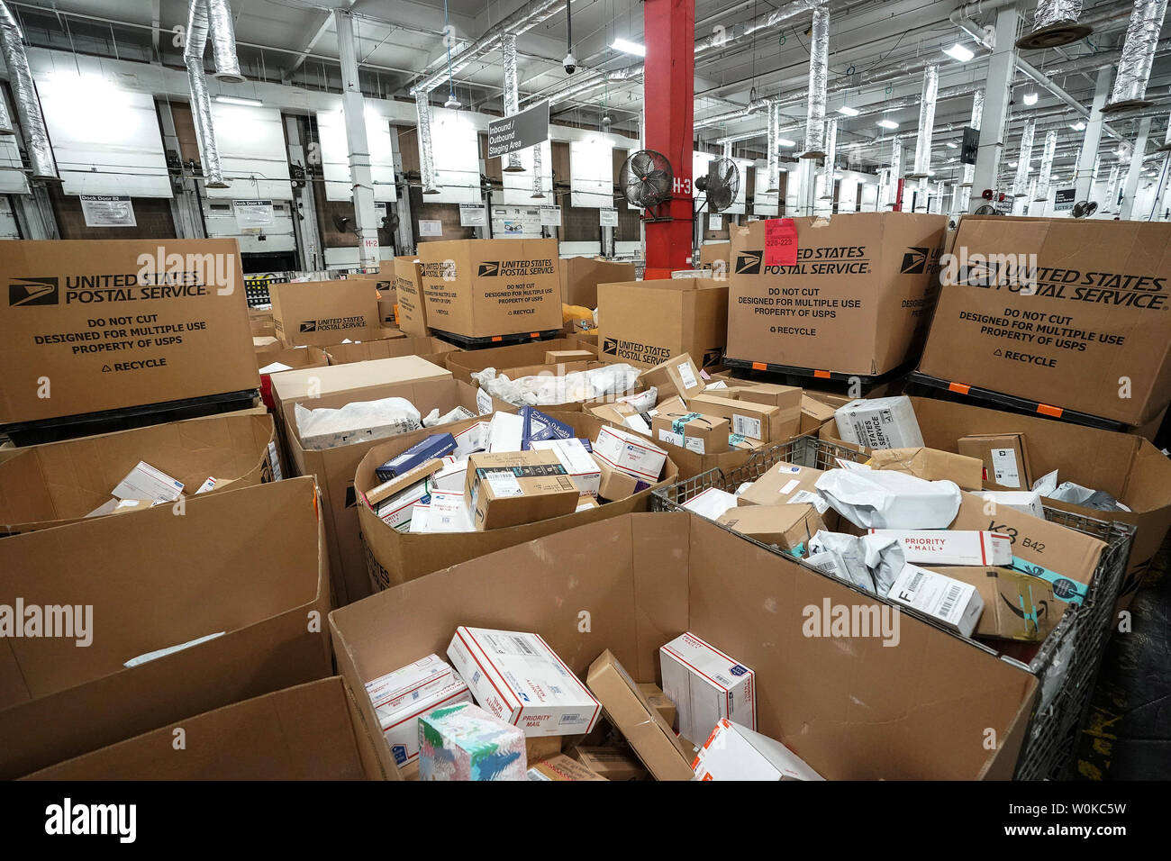Usps processing and distribution center hires stock photography and