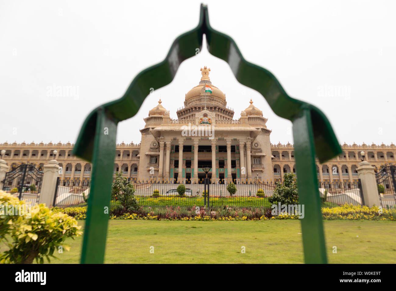 Vidhana Soudha is the seat of Karnataka's legislative assembly located in Bengaluru, India Stock