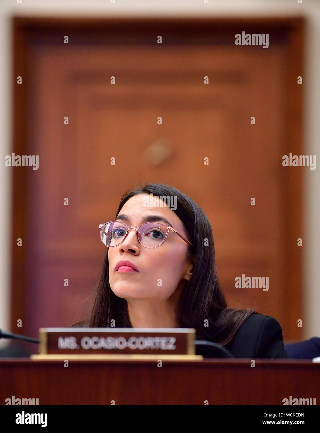 Rep. Alexandria OcasioCortez, DNY, attends a House Financial Services Committee hearing on