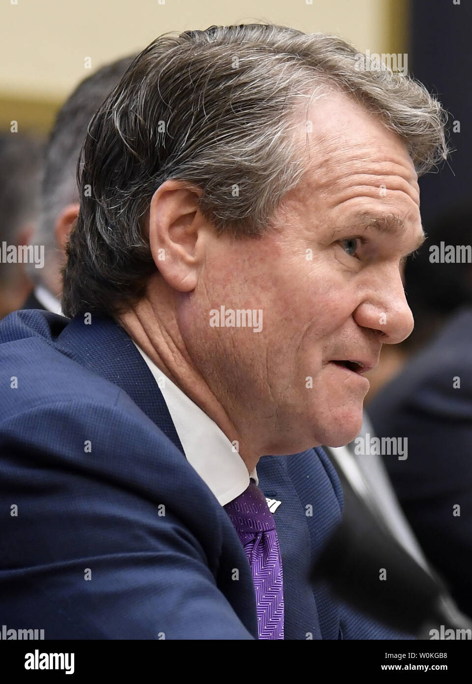 Bank of America Chairman and CEO Brian T. Moynihan makes remarks as he ...