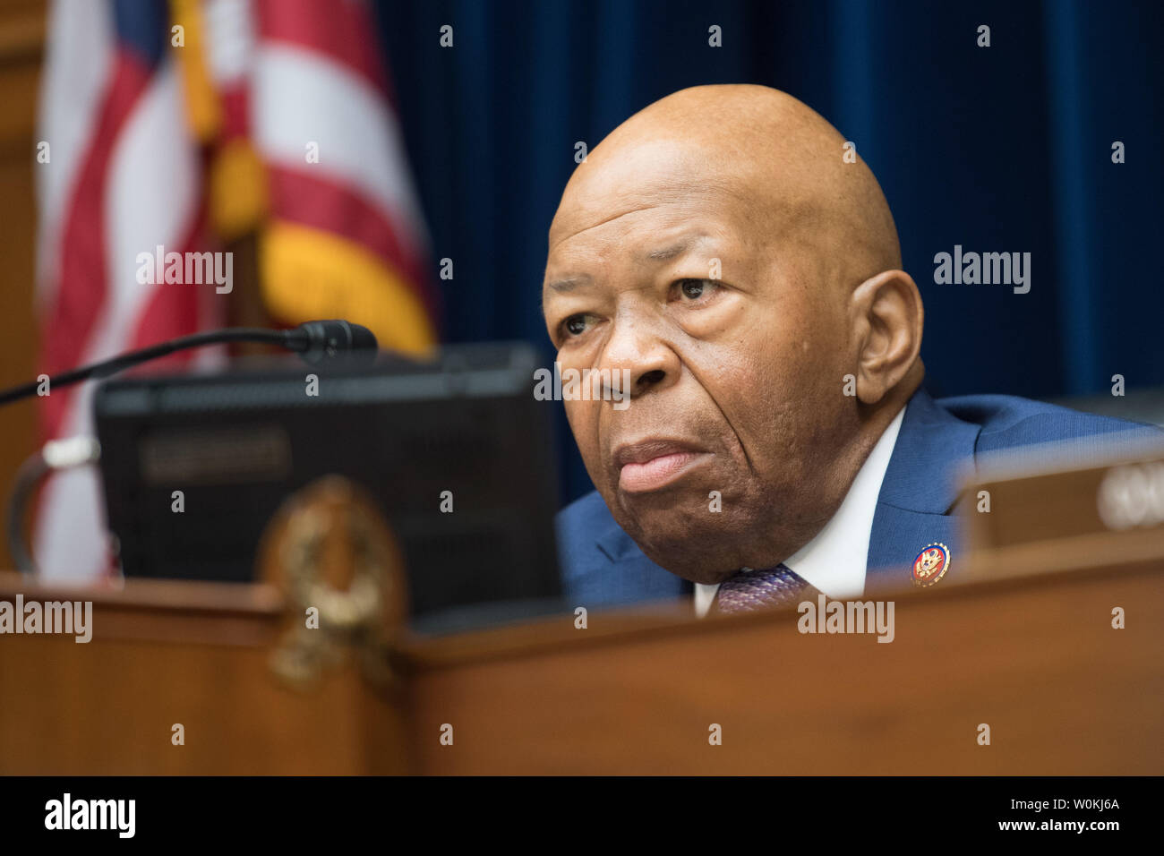 House Oversight and Government Reform Committee Chairman Elijah Cummings, D-MD, presides over a Committee hearing on facial recognition technology, on Capitol Hill in Washington, D.C. on June 4, 2019. Photo by Kevin Dietsch/UPI Stock Photo
