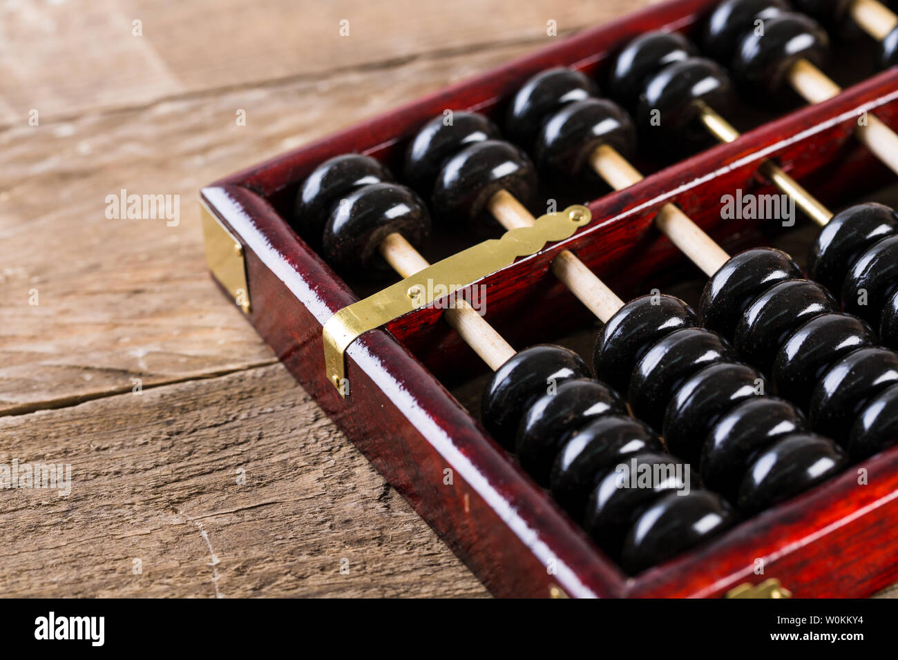 Abacus on the table, close-up Stock Photo