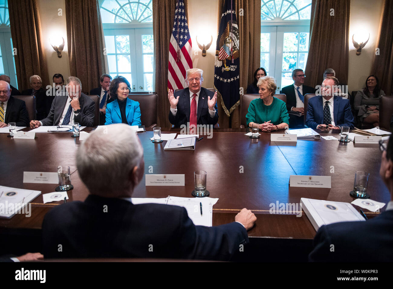 President Donald J. Trump holds a cabinet meeting at the White House on ...