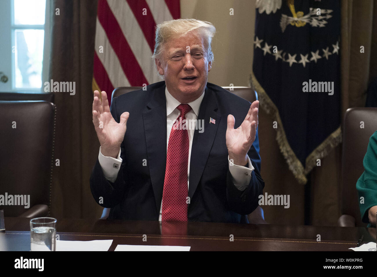 President Donald J. Trump holds a cabinet meeting at the White House on ...