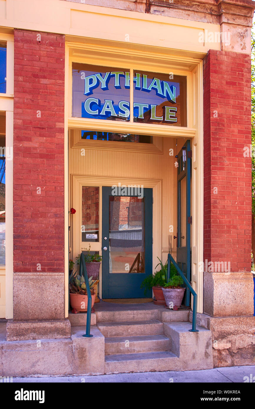 The Pythian Castle building in historic Bisbee AZ. Once a secret