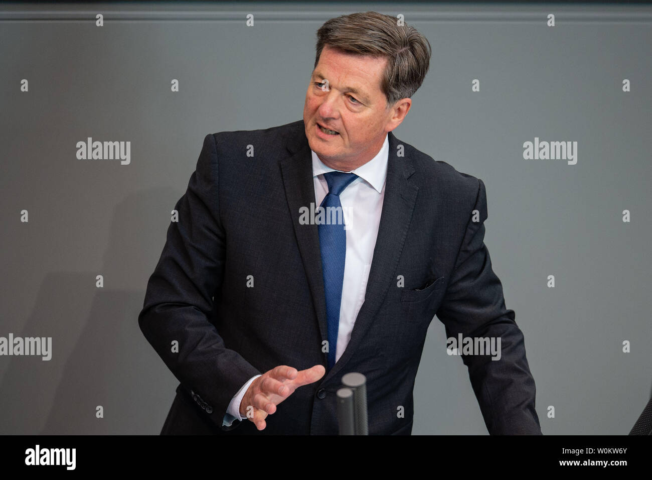 Berlin, Germany. 27th June, 2019. Eckhard Pols (CDU), member of the  Bundestag, will speak on the topic of the report on support for cultural  work in the German Bundestag. Credit: Lisa Ducret/dpa/Alamy