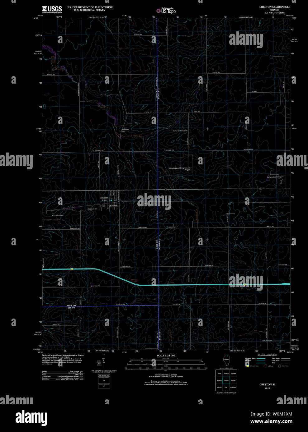 Map of creston hires stock photography and images Alamy