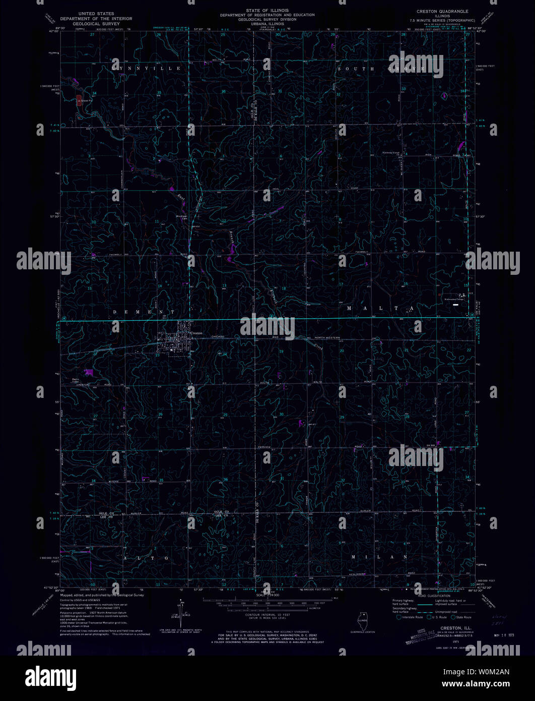 Map of creston hires stock photography and images Alamy