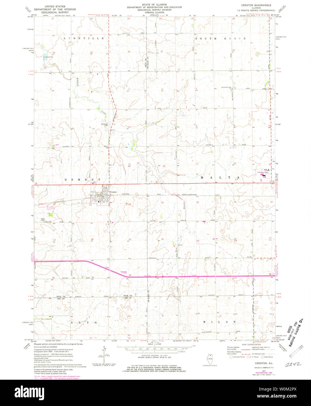 Map of creston Cut Out Stock Images & Pictures Alamy