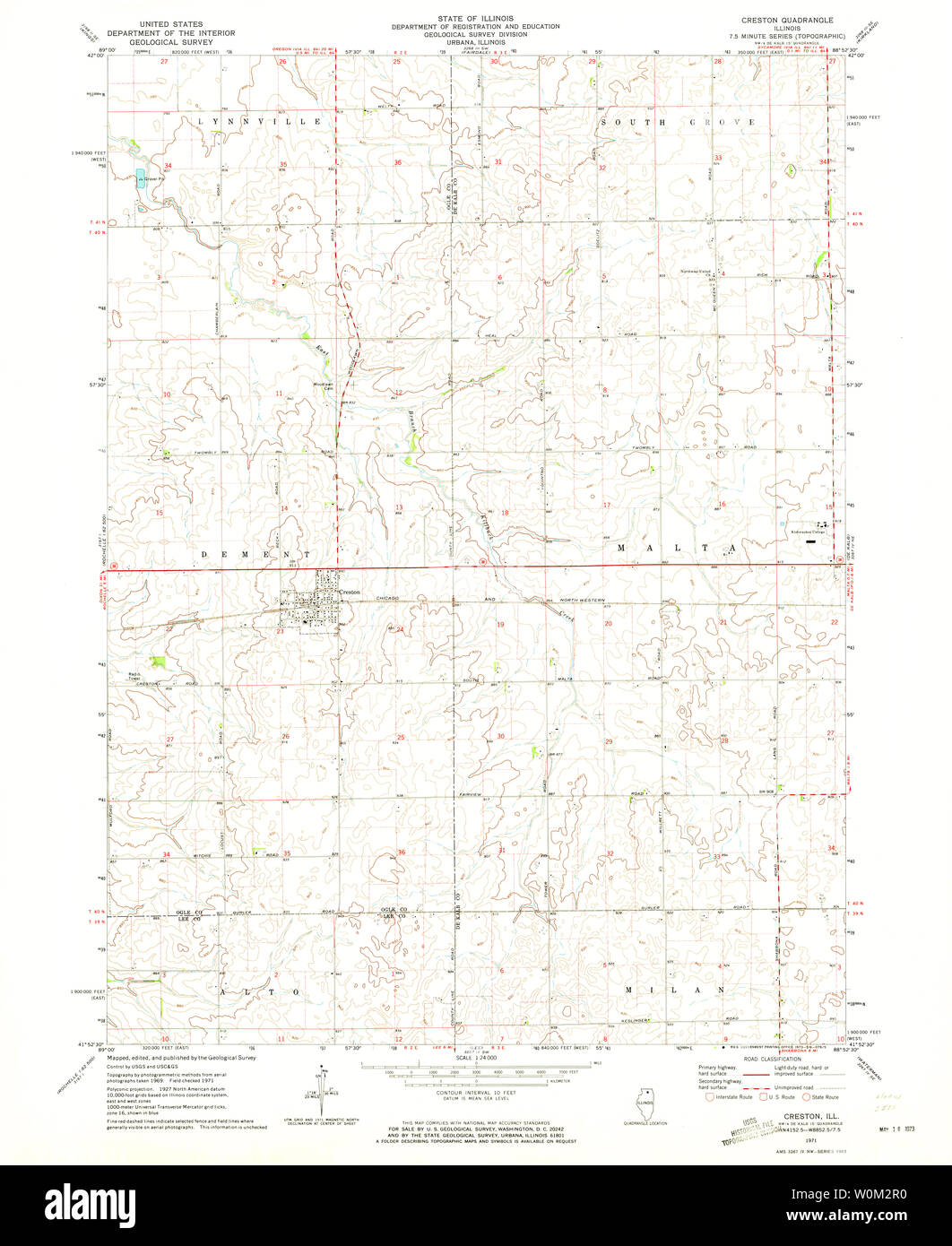 Map of creston hires stock photography and images Alamy