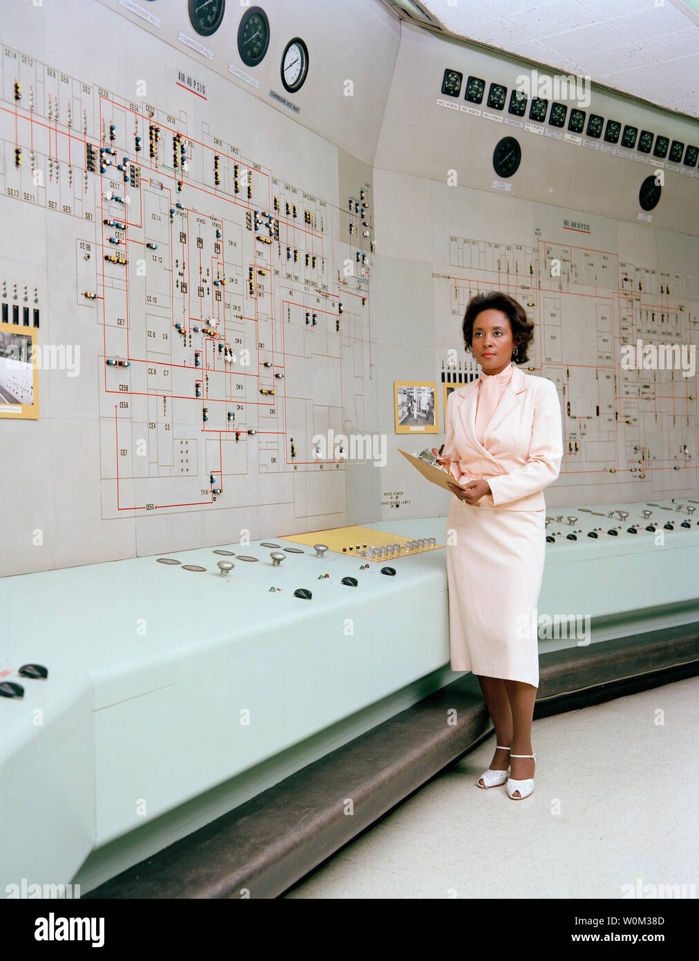 In 1955, Annie Easley began her career at NASA, then the National Advisory Committee for Aeronautics (NACA), as a human computer performing complex mathematical calculations. When human computers were replaced by machines, Easley evolved along with the technology. She became an adept computer programmer, using languages like the Formula Translating System (Fortran) to support a number of NASA's programs. She developed and implemented code used in researching energy-conversion systems, analyzing alternative power technology, including the battery technology that was used for early hybrid vehicl Stock Photo