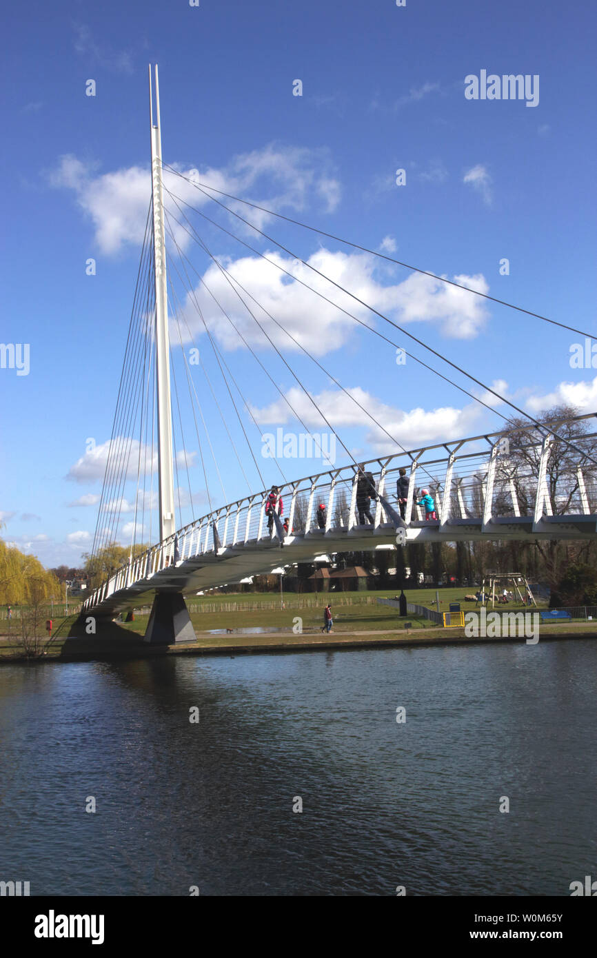 Christchurch Bridge over River Thames Reading Berkshire Stock Photo