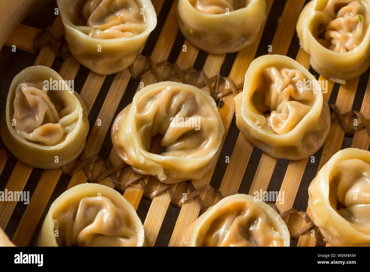 Homemade Korean Kimchi Dumplings with Dipping Sauce Stock Photo Alamy
