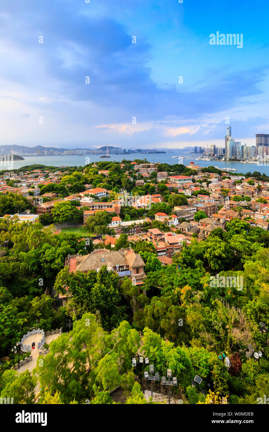 Panoramic view of Gulangyu, Xiamen, China Stock Photo