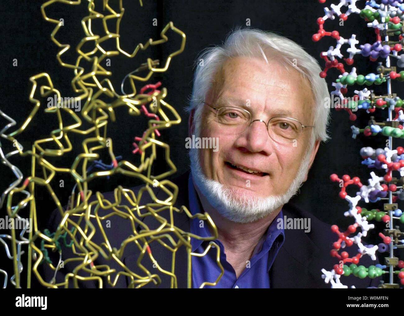 Thomas Steitz, Sterling professor of molecular biophysics and biochemistry and professor of chemistry at Yale University, is one of three winners of the 2009 Nobel Prize in Chemistry for his work describing the structure and function of the ribosome, the protein making factory key to the function of all life, the Nobel Assembly at the Karolinska Institute in Sweden announced October 7, 2009. UPI/Yale University Stock Photo