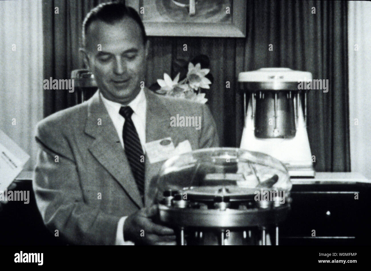 Ray Kroc, founder of McDonald's, is shown with a multimixer at one of his  first stores, in image supplied by McDonald's. UPI Stock Photo - Alamy