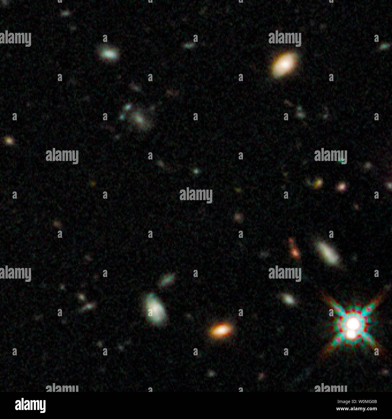 Images of space, captured by NASA's Hubble Space Telescope, show the earliest images of the galaxy, 600 million years after the Big Bang, released on January 5, 2010. UPI/NASA Stock Photo