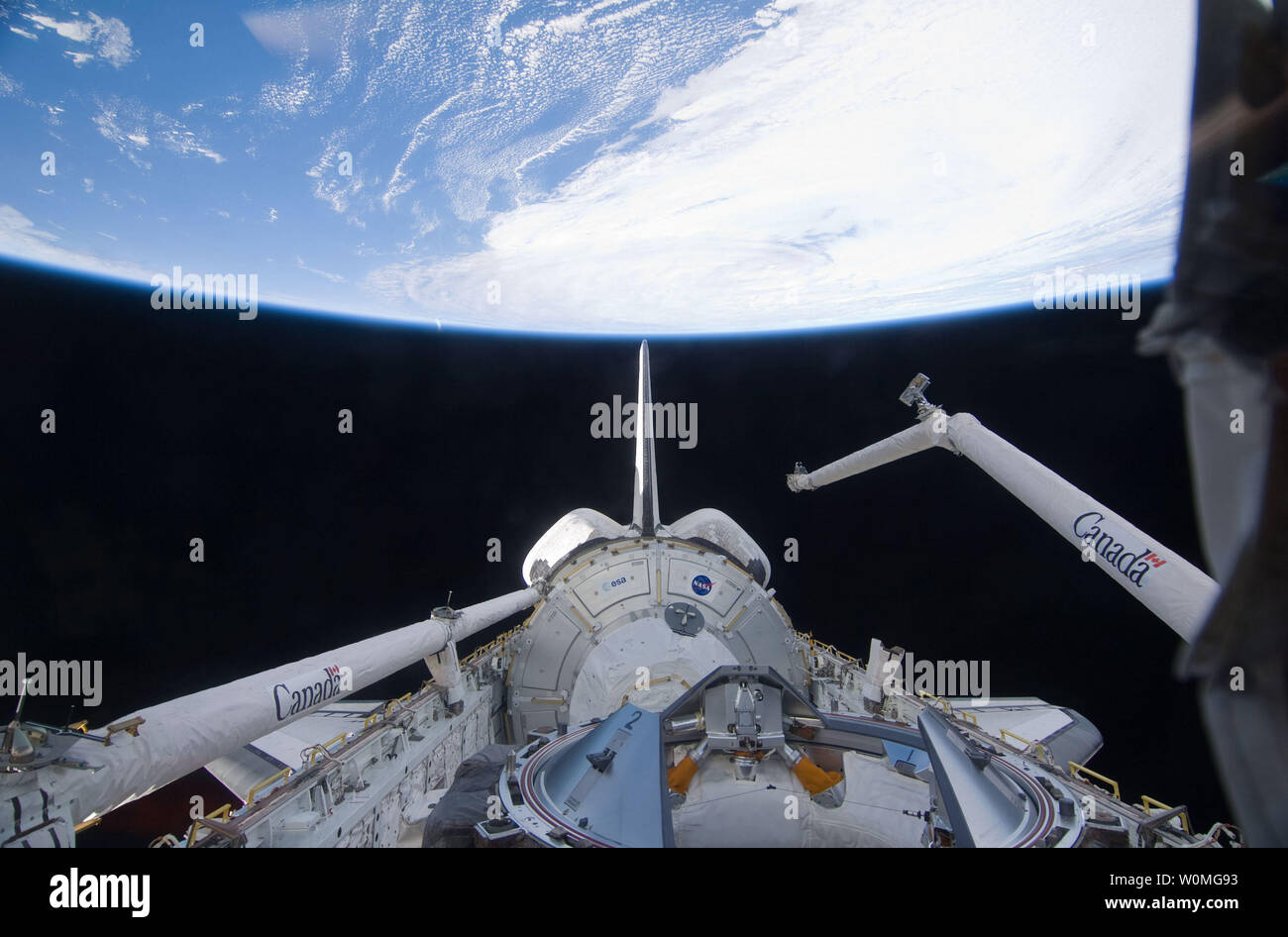 This NASA image taken on February 8, 2010 shows the Tranquility node in space shuttle Endeavour's payload bay on mission STS-130.  UPI/NASA Stock Photo