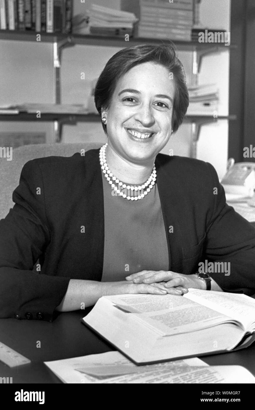 Solicitor General Elena Kagan is seen at the University of Chicago Law School where she was an assistant professor in 1991. On May 10, 2010, U.S. President Barack Obama nominated Kagan to the U.S. Supreme Court to replace retiring Justice John Paul Stevens. UPI/University of Chicago Law School Stock Photo