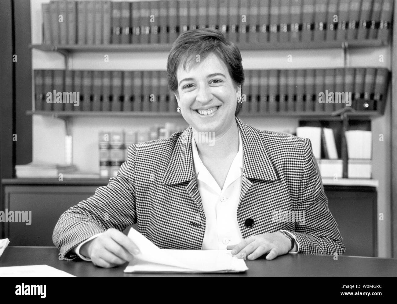Solicitor General Elena Kagan is seen at the University of Chicago Law School where she was an assistant professor in 1993. On May 10, 2010, U.S. President Barack Obama nominated Kagan to the U.S. Supreme Court to replace retiring Justice John Paul Stevens. UPI/University of Chicago Law School Stock Photo