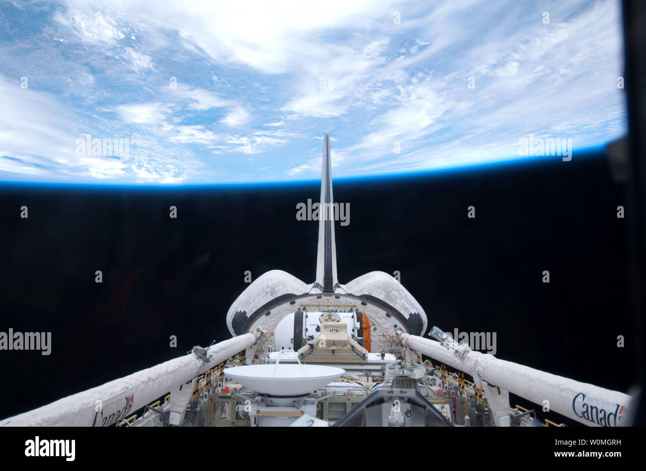 This NSAS photograph of space shuttle Atlantis' cargo bay and its
