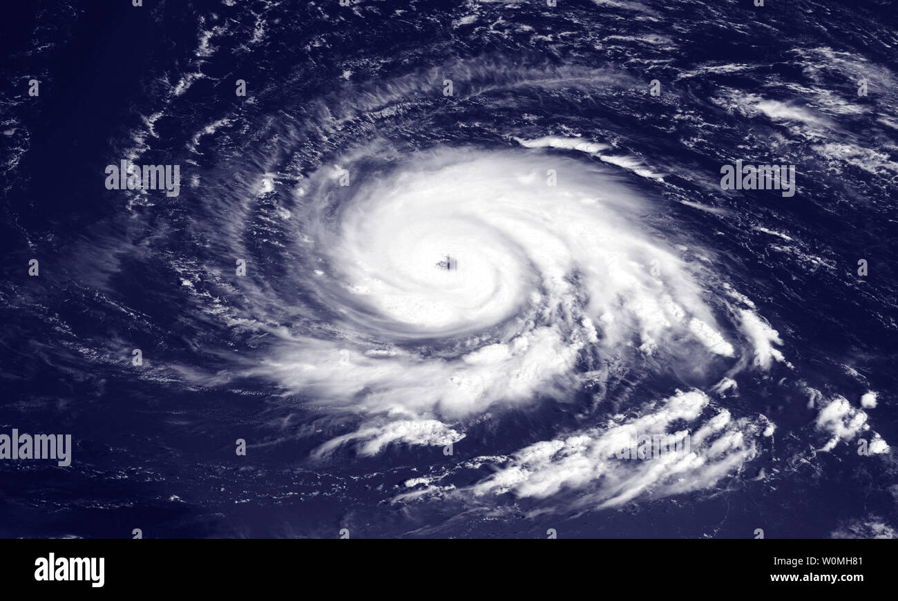 Hurricane Igor, currently at Category 4 intensity, with maximum sustained winds at 150 mph, is seenon September 13, 2010. The storm is expected to continue on its northwest path, but turning more north and out to sea over the next few days. Though Bermuda may be threatened, most current forecast models do not show the storm impacting the mainland U.S.   UPI/NOAA Stock Photo