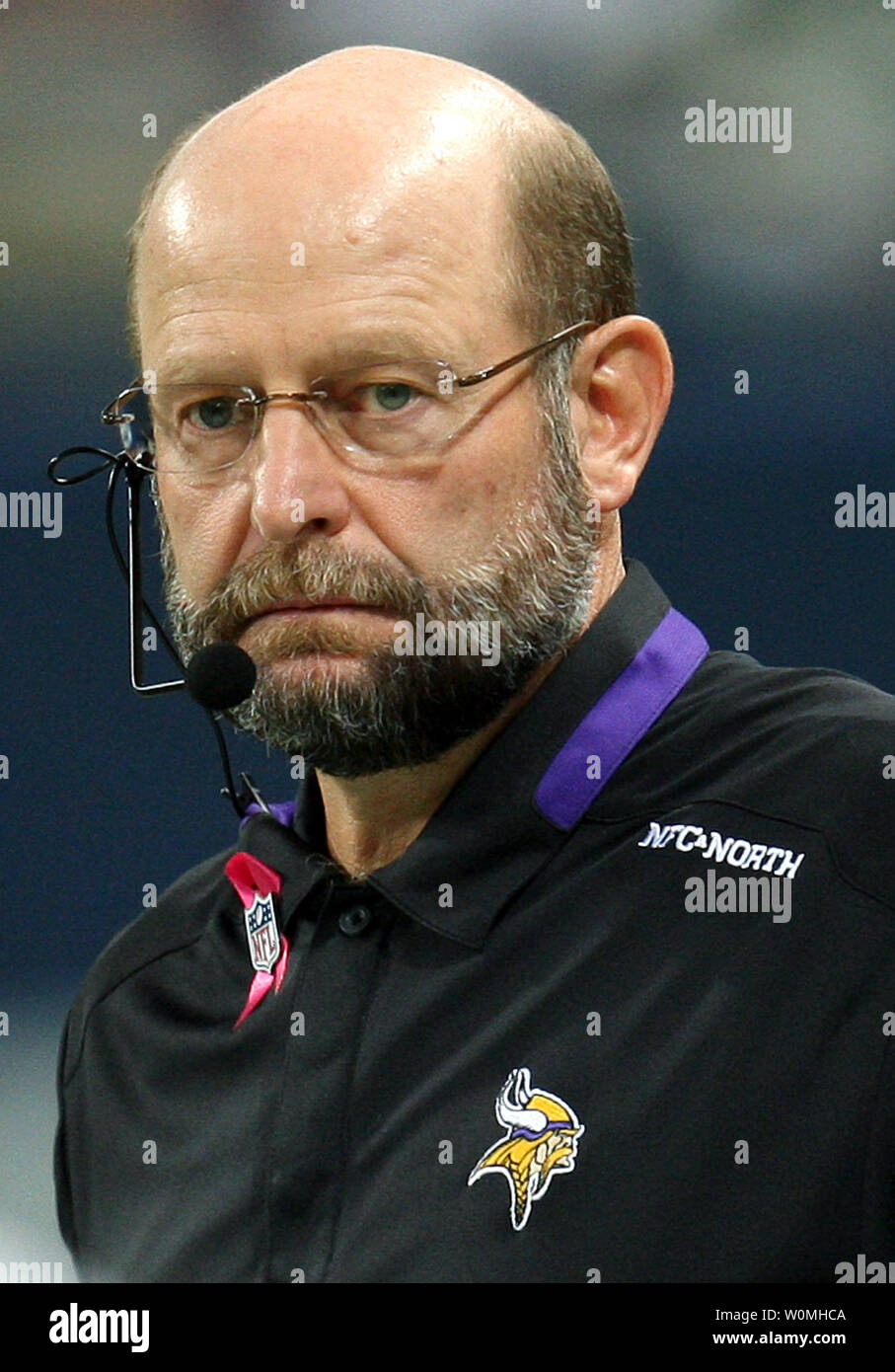 Minnesota vikings head football coach brad childress hires stock