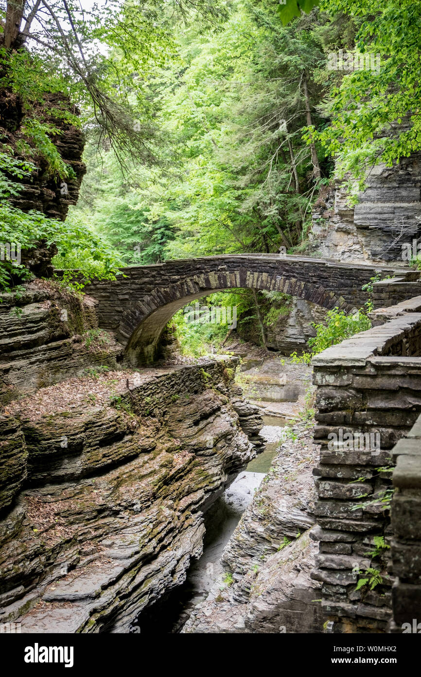 Stone Bridge at Robert H Treman State Park Stock Photo - Alamy