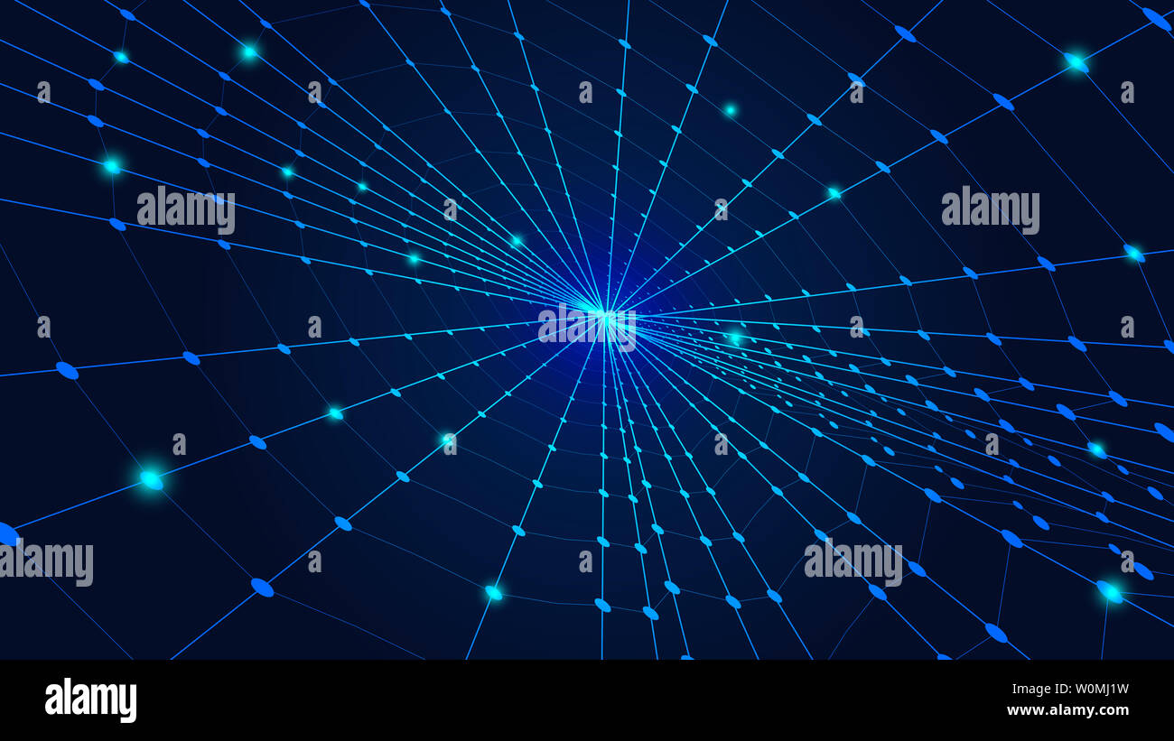 Point line link composition mesh abstract background, science and technology concept. Stock Photo