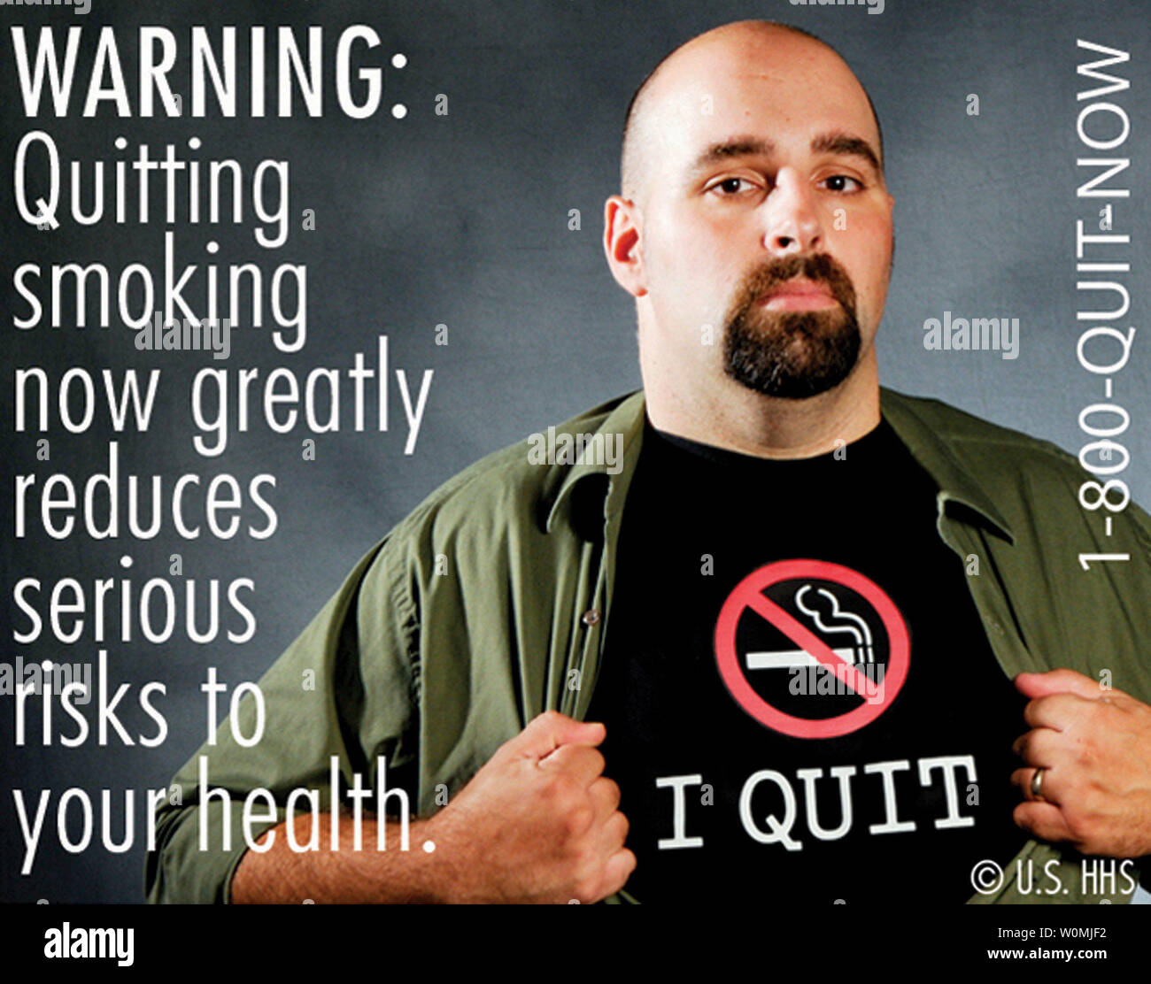 This FDA image released on June 21, 2011 shows one of the new proposed cigarette warning labels. Beginning September 2012, FDA will require larger, more prominent cigarette health warnings on all cigarette packaging and advertisements in the United States.  These warnings mark the first change in cigarette warnings in more than 25 years and are a significant advancement in communicating the dangers of smoking.  UPI/FDA Stock Photo