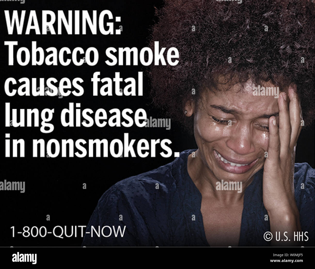 This FDA image released on June 21, 2011 shows one of the new proposed cigarette warning labels. Beginning September 2012, FDA will require larger, more prominent cigarette health warnings on all cigarette packaging and advertisements in the United States.  These warnings mark the first change in cigarette warnings in more than 25 years and are a significant advancement in communicating the dangers of smoking.  UPI/FDA Stock Photo