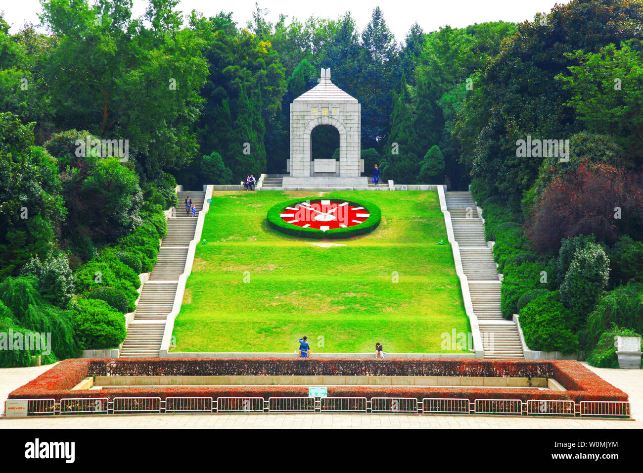 Nanjing Yuhuatai martyrs cemetery loyal soul pavilion. Stock Photo