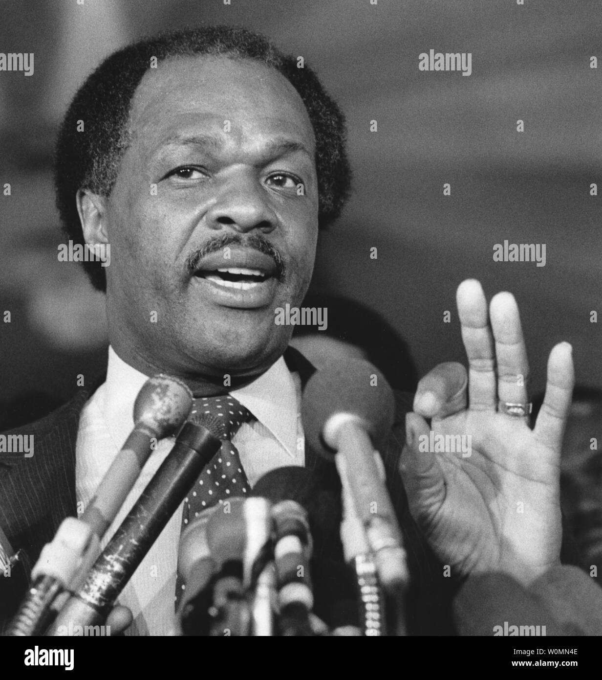 Former Washington Mayor Marion Barry died at 78 in Washington DC on November 23, 2014.  Barry was a four-time mayor and the present Ward 8 City Councilman.  He is shown in a 1984 file photo.  UPI Stock Photo