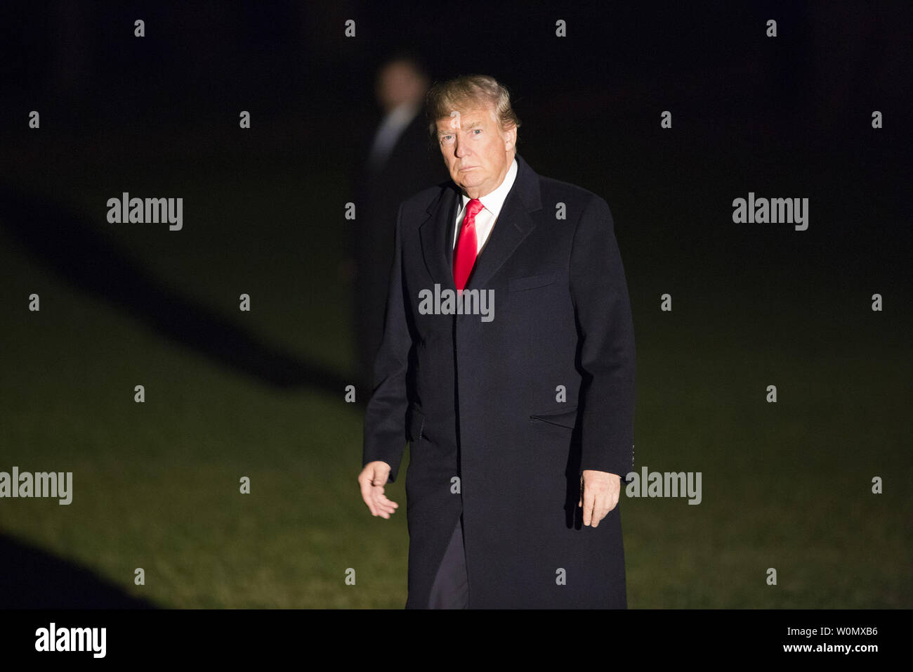 U.S. President Donald J. Trump returns to the White House in Washington, DC after attending events in Salt Lake City, Utah, and signed two Presidential Proclamations decreasing the size of  Grand Staircase-Escalante and Big Ears National Monuments, December 4, 2017. Photo by Chris Kleponis/UPI Stock Photo