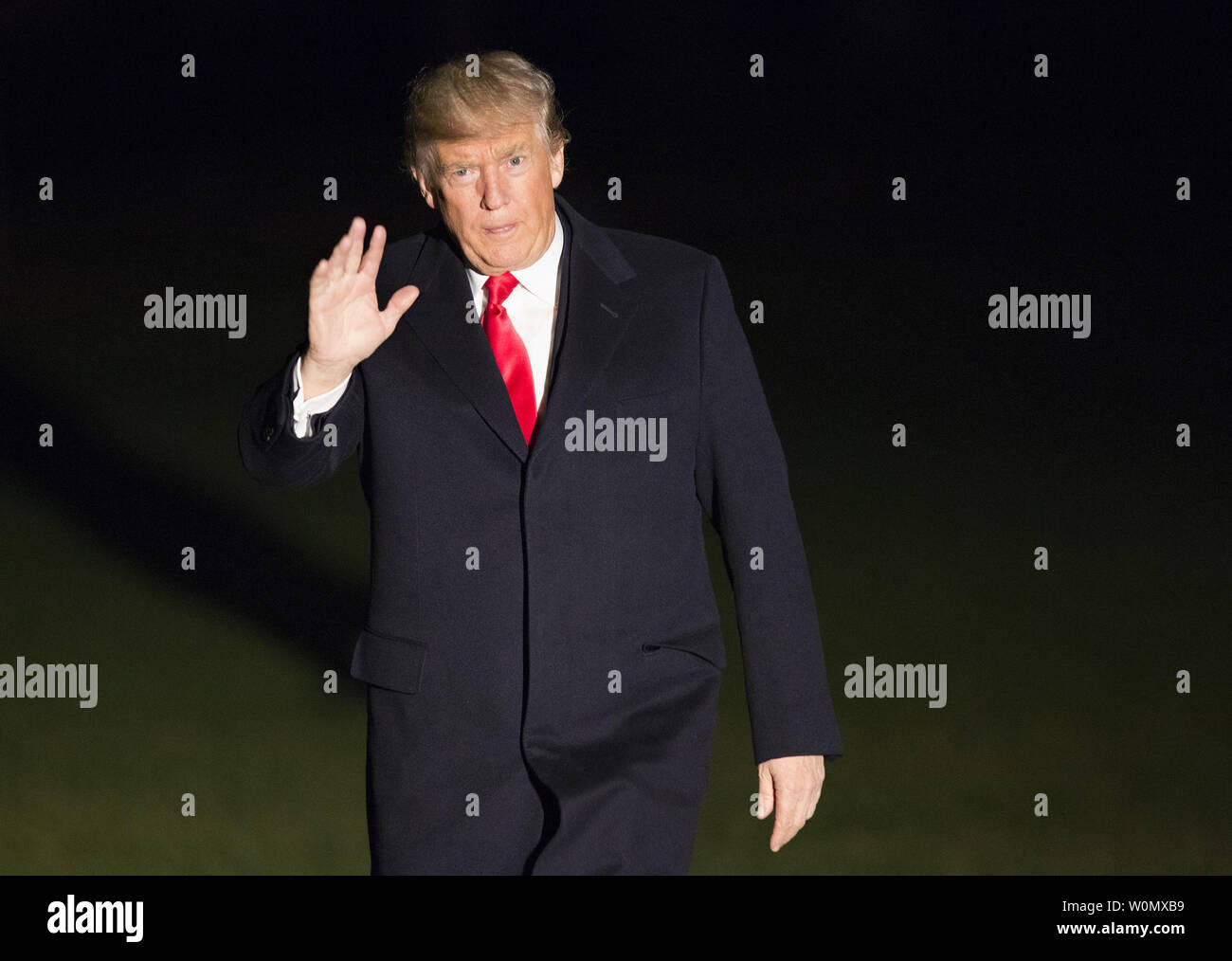 U.S. President Donald J. Trump returns to the White House in Washington, DC after attending events in Salt Lake City, Utah, and signed two Presidential Proclamations decreasing the size of  Grand Staircase-Escalante and Big Ears National Monuments, December 4, 2017. Photo by Chris Kleponis/UPI Stock Photo